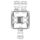 Коробки распределительные коробка клеммная ex из grp; 1ex e iic t5 gb ip66; ex tb iiib t95c db;клеммы 2,5 кв.мм. -6 шт.; а,с: ввод d8-13мм под небронир-ный кабел ьв металлор выгодная цена
