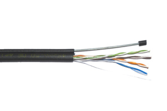 1Кабель витая пара (UTP, FTP) каб. u/utp кат.5e 4х2х24awg, ldpe трос 1,2мм, 305м чер. | lc3-c5e04-159 | itk выгодная цена