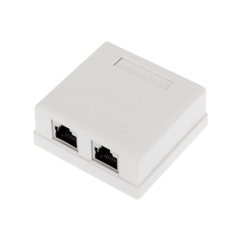 1Розетки, адаптеры и модули Keystone рoзетка компьютерная внешняя, 2-порта rj-45 (8p8c), ftp экранированная, категория 6, | 03-0146 | rexant выгодная цена