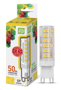1Лампы (источники света) лампа светодиодная led-jcd-standard 5вт 230в g9 3000к 450лм | 4690612004594 | asd выгодная цена