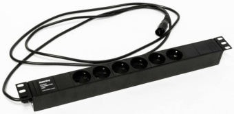 1Шкафы и стойки телекоммуникационные 19 блок розеток she19-6sh-2.5iecд. 19" шк., горизонт., 6 розеток schuko(10a), 250в, 482.6x44.4x44.4мм(дхшхв) | 397027 | hyperline выгодная цена
