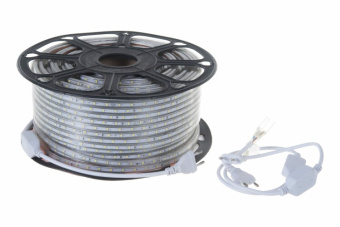 1Ленты светодиодные лента светодиодная 220в mvs-2835/60-ip68-220v 6500k w -катушка 100m белый (без аксессуаров, цена за метр) | .5004252a | jazzway выгодная цена